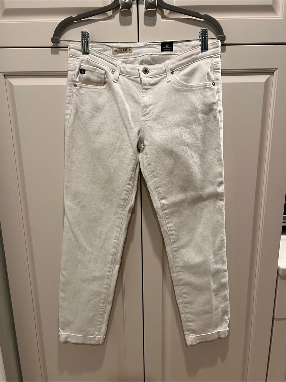 AG Adriano Goldschmied woman’sSlim Straight White Jeans